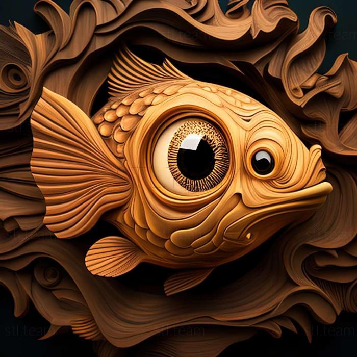 3D model Bubble eye fish (STL)